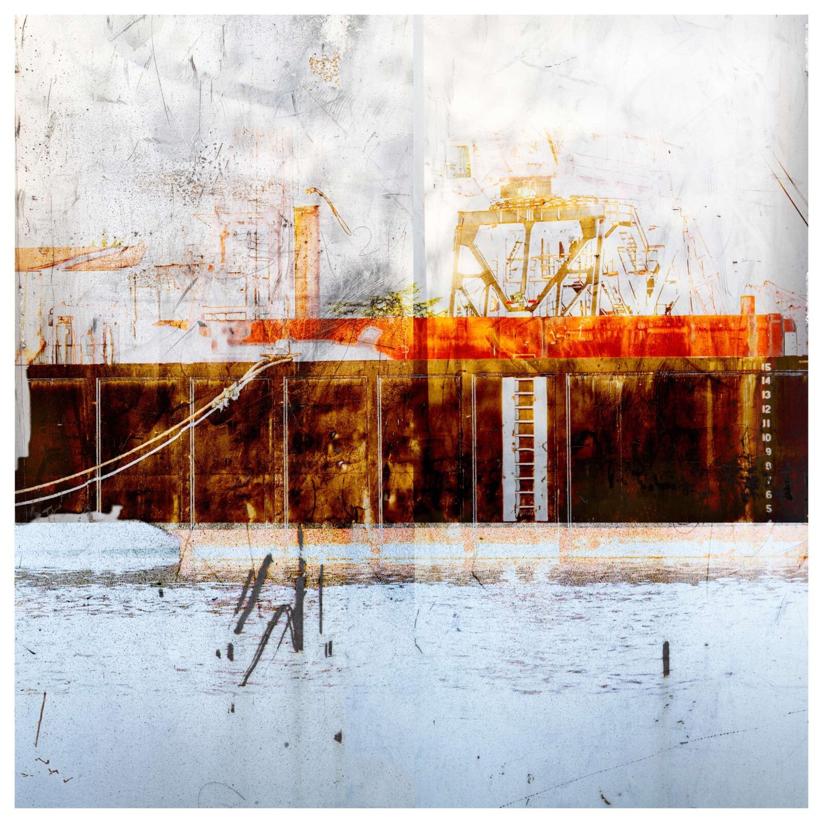 Iskra Johnson, Barge, limited edition archival pigment print-digital collage