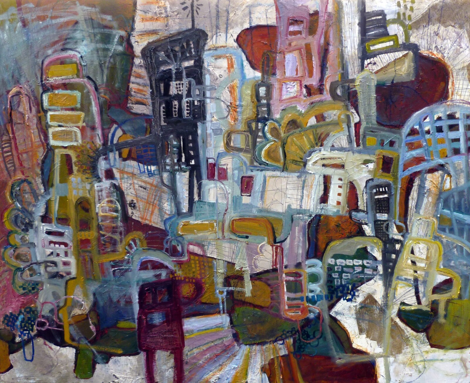 Anna Macrae, Urban Landscape, oil on canvas